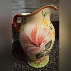 Floral Pitcher by Raymond Waites Tahiti